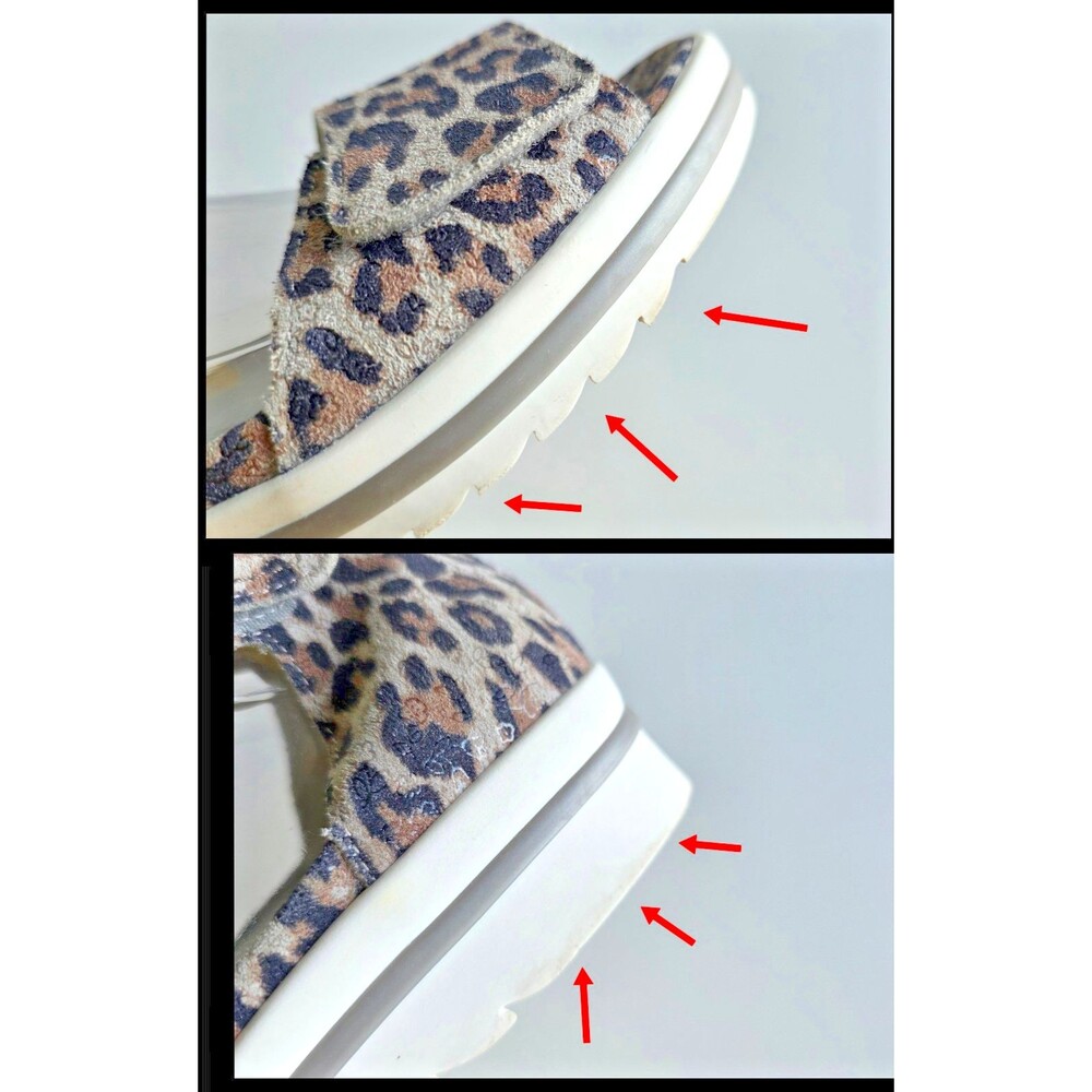 WALDLAUFER Women's Hakura Marigold Grey Leopard Sandals UK 7.5 Comfort - Picture 13 of 14